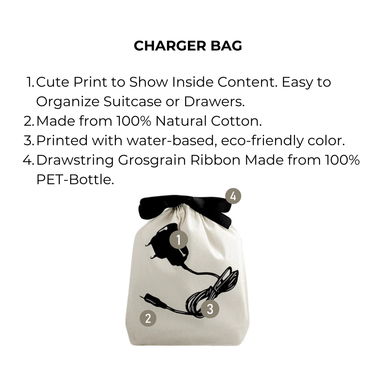 Charger Bag, Cream