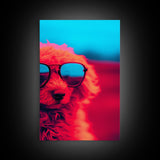 Red Poodle In Sunglasses Wall Print, Abstract Art, Dog Portrait, Dog Art Print, Framed Wall Art, Framed Canvas, Wall Print, Wall Canvas