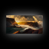 Cliffs and the sea, canvas print, ocean wall art