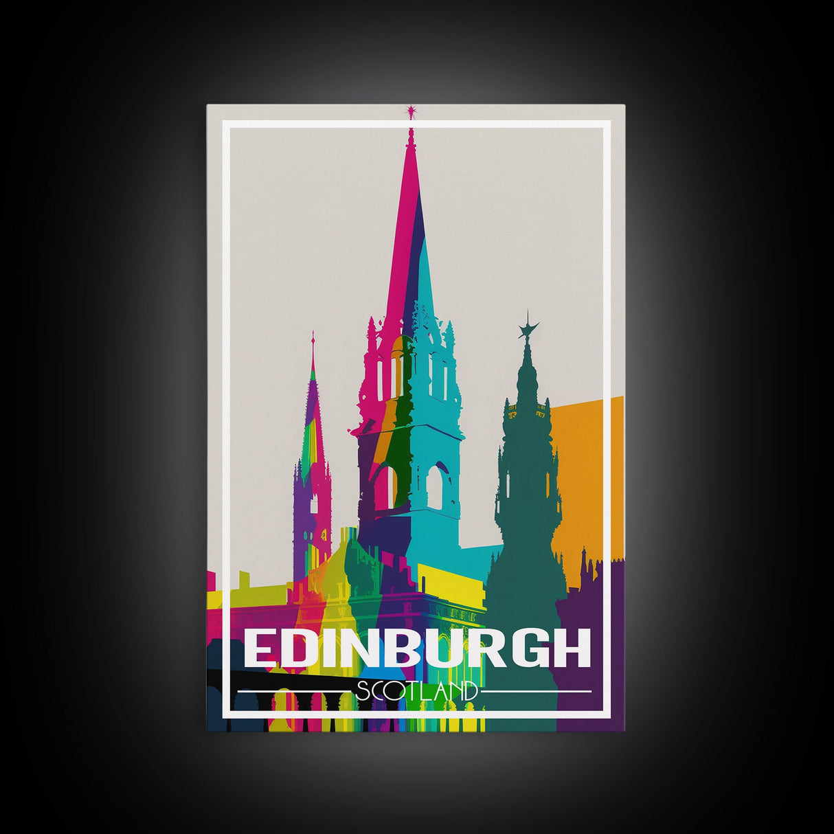 Edinburgh Travel Poster, Europe Wall Art, Scotland Art Print, Travel Wall Print, Travel Poster, Travel Wall Art, Canvas Wall Print