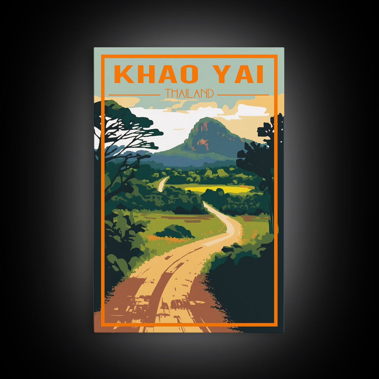 Khao Yai Wall Art, Thailand Art Print, Thai Wall Art, Asia Wall Print, Travel Wall Print, Travel Poster, Travel Wall Art, Canvas Wall Print