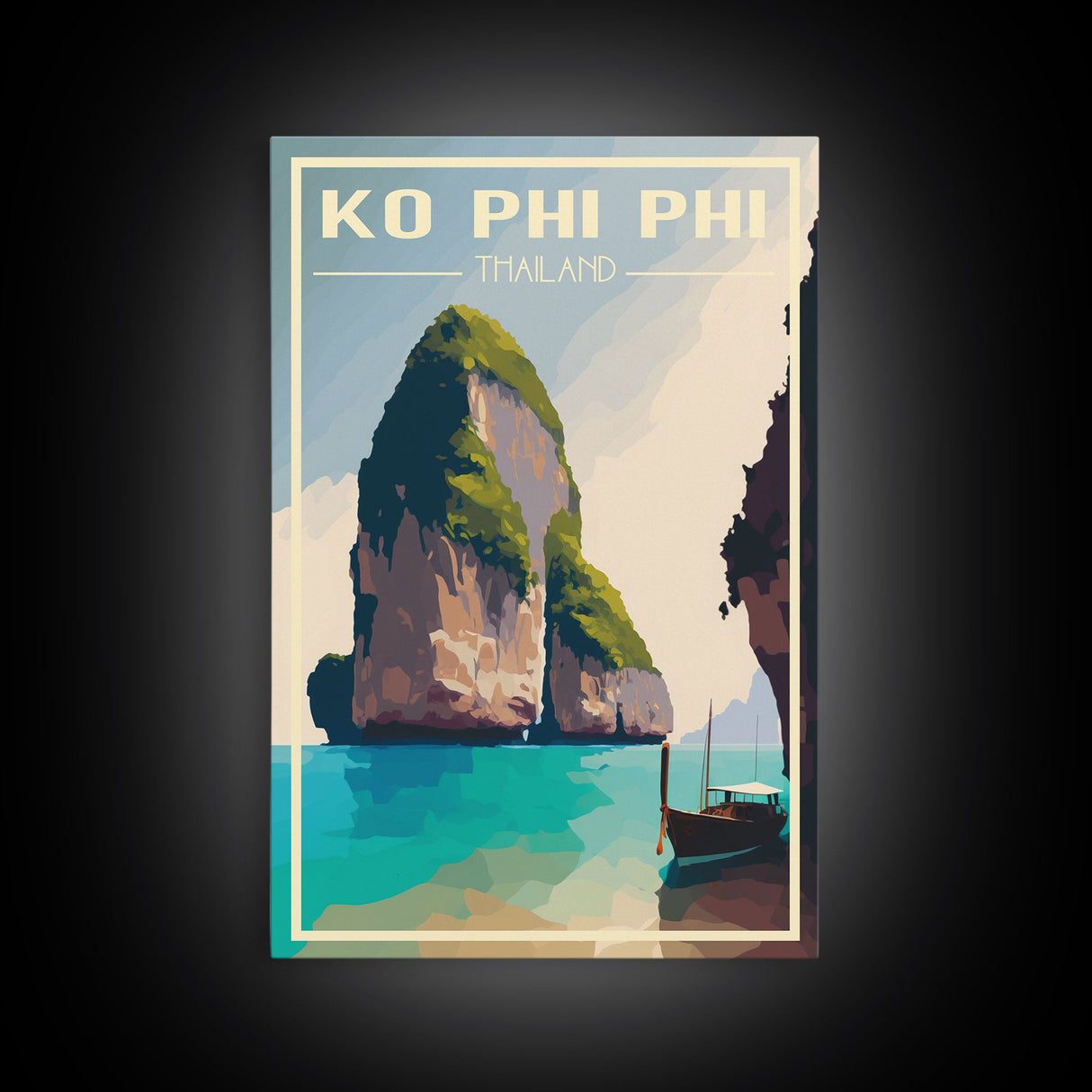 Ko Phi Phi Wall Art, Thailand Poster, Island Wall Art, Asia Wall Print, Travel Wall Print, Travel Poster, Travel Wall Art, Canvas Wall Print