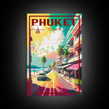 Phuket Wal Art, City Art Print, Thailand Poster, Asia Wall Art, Travel Wall Print, Travel Poster, Travel Wall Art, Canvas Wall Print