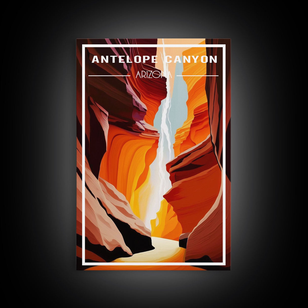 Arizona Artwork, Arizona Poster, Antelope Canyon, Travel Wall Print, Travel Poster, Travel Artwork, Travel Wall Art, Canvas Wall Print