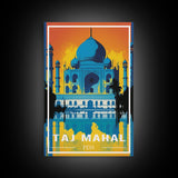 Taj Mahal Wall Art, India Poster, India Wall Print, Yamuna River, Travel Wall Print, Travel Poster, Travel Wall Art, Canvas Wall Print