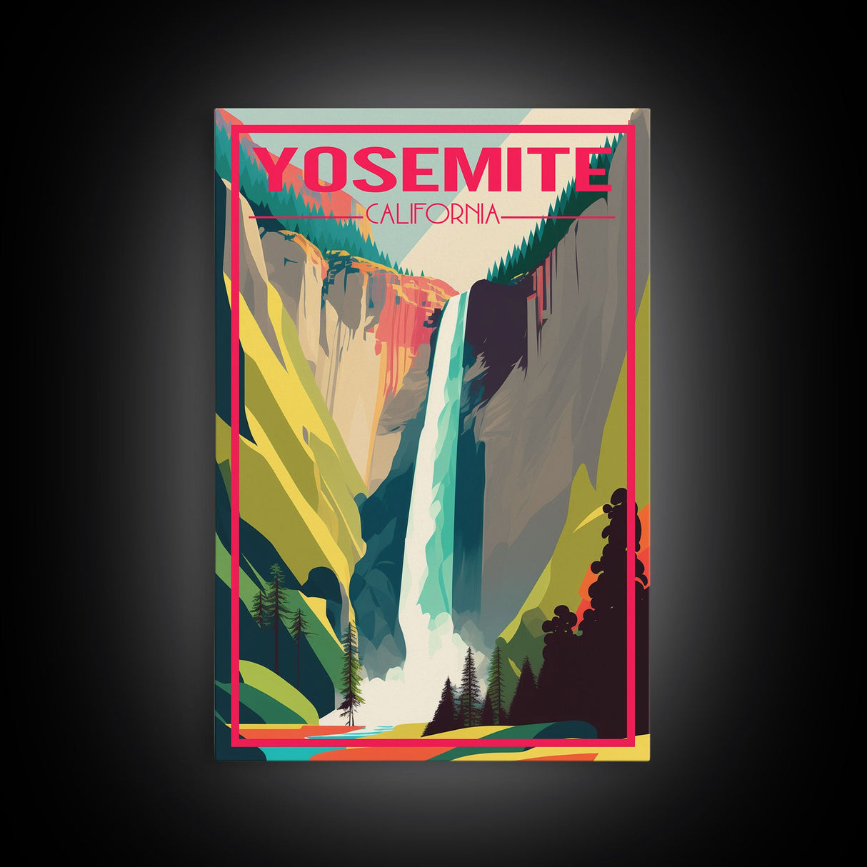 Yosemite Wall Art, California Art Print, North America Poster, Travel Wall Print, Travel Poster, Travel Wall Art, Canvas Wall Print