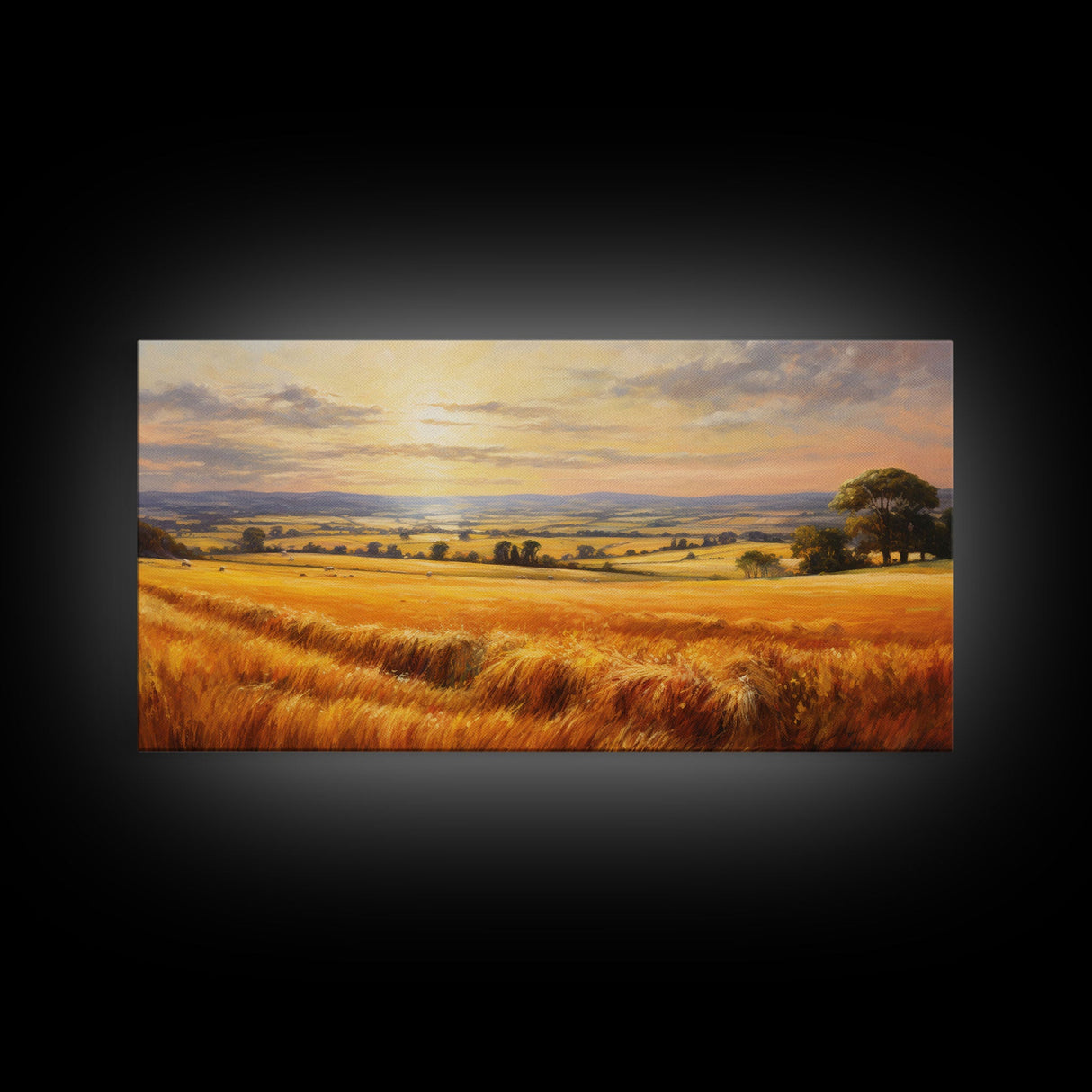 Wheat Wall Art, Countryside Wall Art, Wheat Field, Panoramic Art, Wall Art, Canvas Art, Landscape Art, Landscape Print, Camper Wall Decor