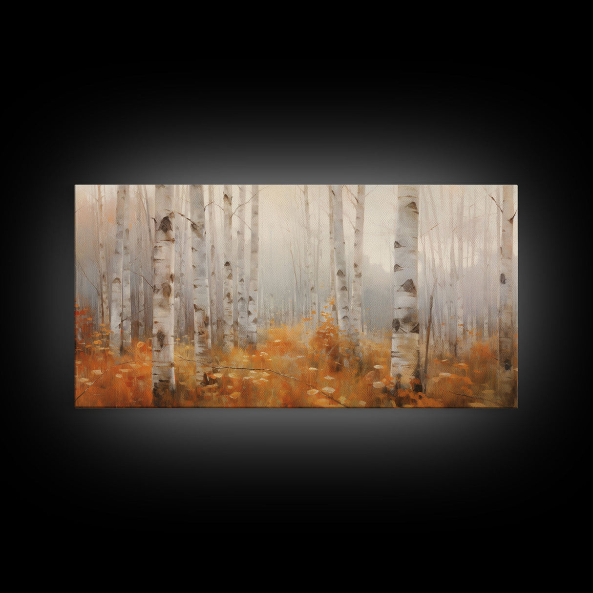 Forest Wall Art, Autumn Wall Art, Tree Wall Art, Panoramic Art, Wall Art, Canvas Art, Landscape Art, Landscape Print, Farmhouse Wall Art