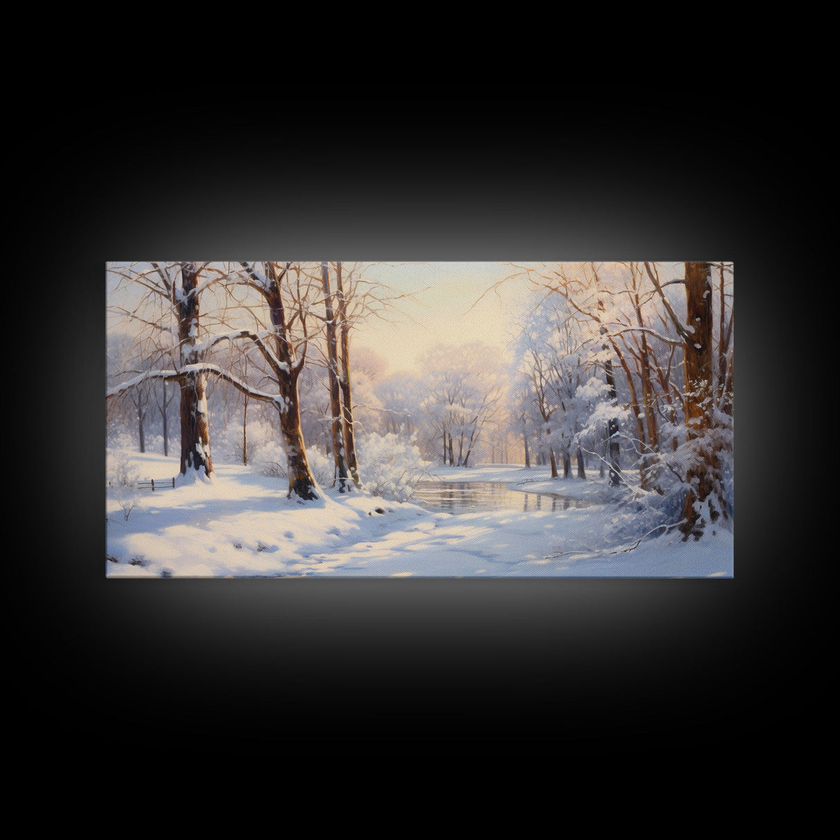 Winter Wall Art,  Forest Art, Winter Forest Print, Panoramic Landscape, Wall Art, Canvas Wall Art, Landscape Art Print, Office Wall Décor