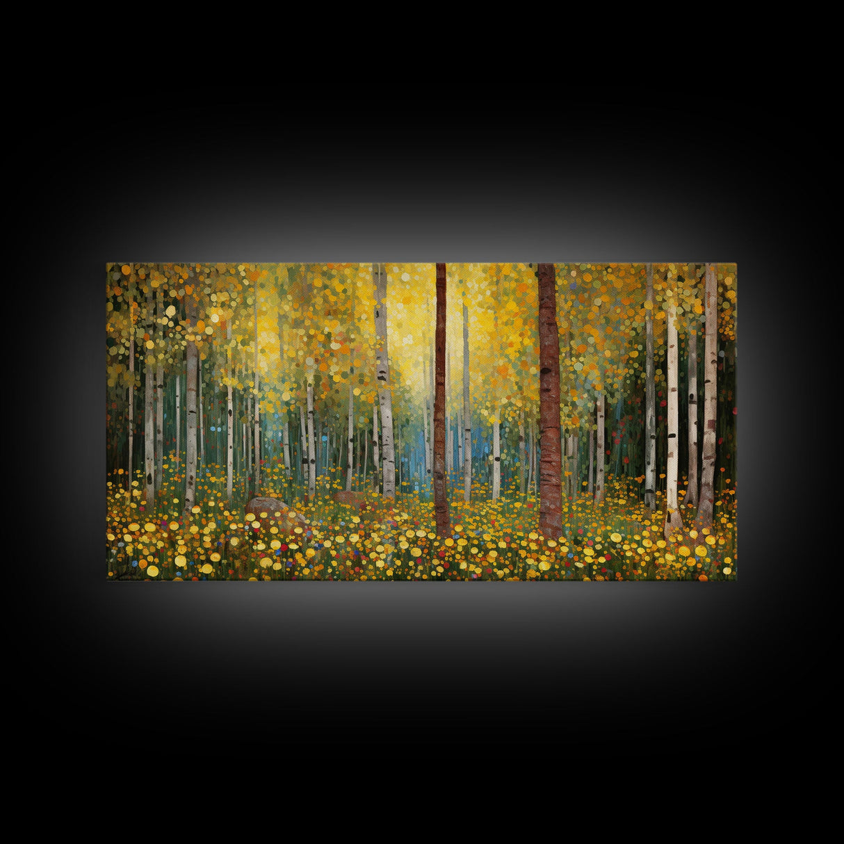 Forest Wall Art, Summer Art, Trees Wall Print, Panoramic Art, Wall Art, Canvas Art, Landscape Art, Gift For Coworker, Country Wall Art