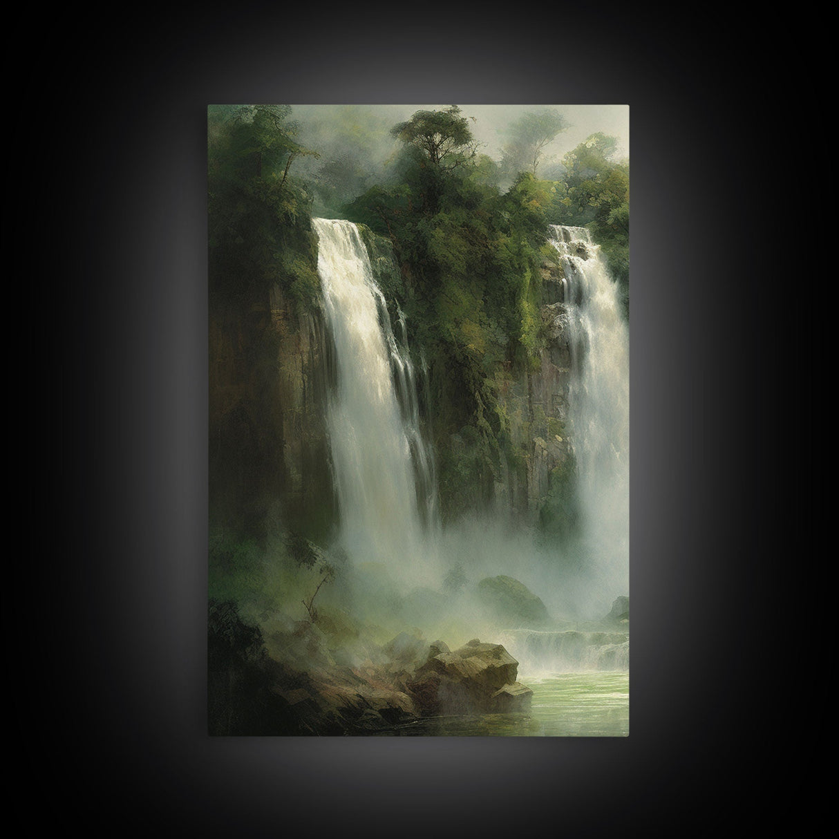 Waterfalls Wall Art, Nature Print, Landscape Wall Art, Canvas Print, Wall Art, 3 Piece Wall Art, Camper Wall Decor, Office Wall Art