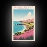 Channel Island National Park Travel Poster Print, Canvas Print Wall Art, California Travel Art, Midcentury Modern Travel Decor