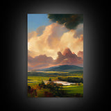 The Dark Tower, 3 Piece Panoramic Art, High Fantasy Concept Art, 3 Piece Wall Art, Ready To Hang Canvas Print