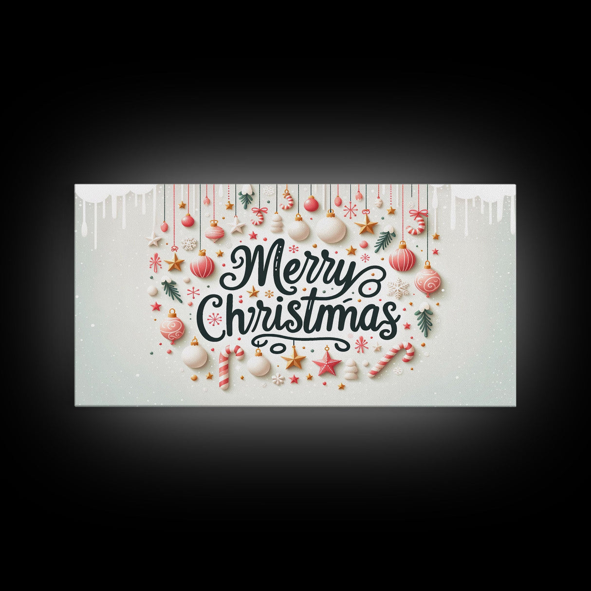 Merry Christmas Sign - Christmas Decor - Framed Canvas Print Sign - Canvas Sign - Xmas Decor -  Holiday Decor