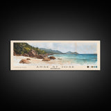 Anse St Jose, Seychelles Watercolor Beach Print, Vacation Gift, Seychelles Wall Art, Beach Painting, Beach Decor, Beach Painting