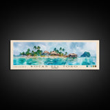 Bocas del Toro , Panamá Watercolor Beach Print, Vacation Gift, Panamá Wall Art, Framed Canvas Print, Framed Beach Painting