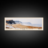 Hofsós Beach, Iceland Watercolor Beach Print, Vacation Gift, Iceland Wall Art, Framed Canvas Print, Framed Beach Painting