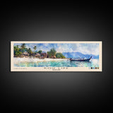 Koh Lipe, Thailand Watercolor Beach Print, Vacation Gift, Thailand Wall Art, Framed Canvas Print, Framed Beach Painting