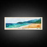 Nui Beach, Thailand Watercolor Print, Vacation Gift, Thailand Wall Art, Beach Painting, Beach Decor, Large Wall Art, Wood Frame Art