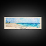 Pillory Beach, Turks and Caicos Watercolor Beach Print, Vacation Gift, Turks and Caicos Wall Art, Framed Canvas Print, Framed Beach Painting