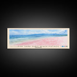 Pink sand Subic beach Matnog, Philippines Watercolor Print, Vacation Gift, Philippines Wall Art, Beach Painting, Beach Decor, Large Wall Art, Wood Frame Art