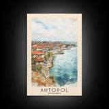 Ahtopol, Bulgaria Watercolor Beach Print, Vacation Gift, Bulgaria Wall Art, Beach Painting, Beach Decor, Beach Painting