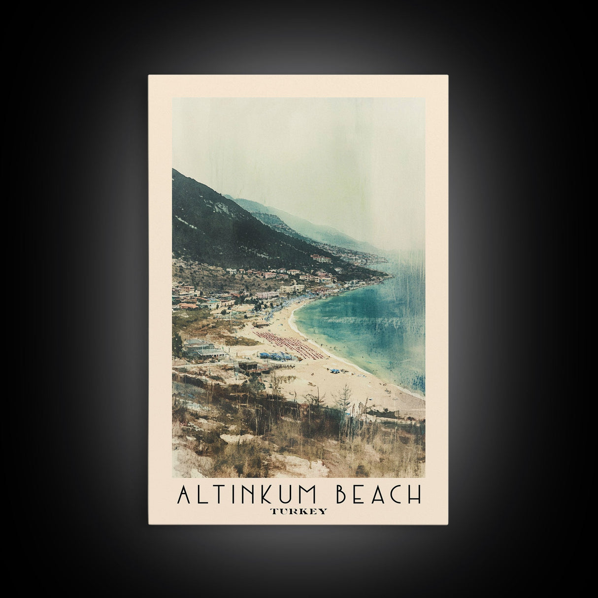 Altinkum Beach, Turkey Watercolor Beach Print, Vacation Gift, Turkey Wall Art, Beach Painting, Beach Decor, Beach Painting