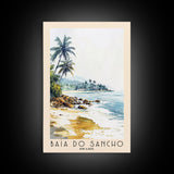 Baía do Sancho, Brazil Watercolor Beach Print, Vacation Gift, Brazil Wall Art, Beach Painting, Beach Decor, Beach Painting