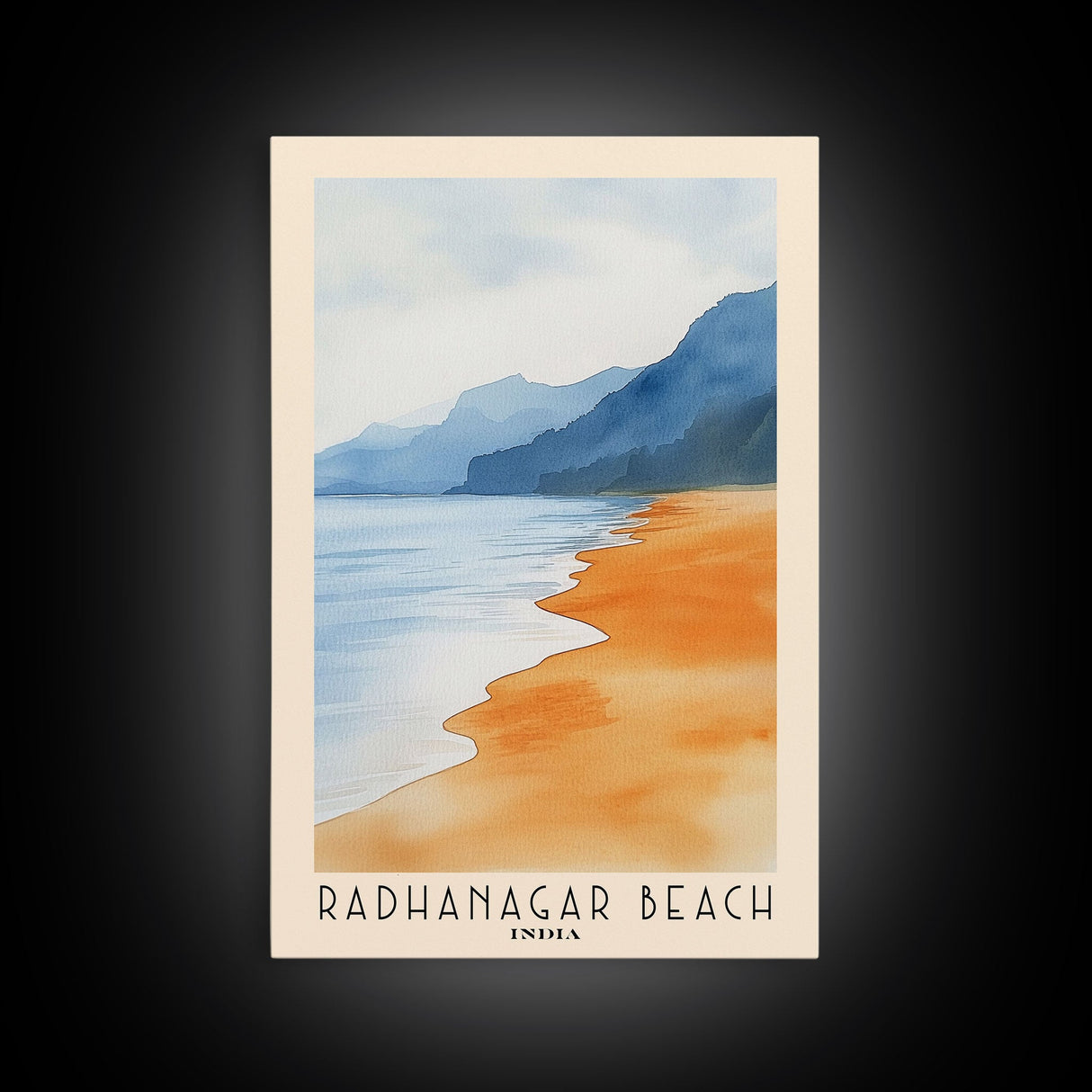 Radhanagar Beach, India Watercolor Beach Print, Vacation Gift, India Wall Art, Beach Painting, Beach Decor, Beach Painting