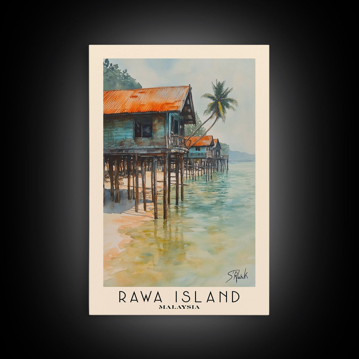 Rawa Island, Malaysia Watercolor Beach Print, Vacation Gift, Malaysia Wall Art, Beach Painting, Beach Decor, Beach Painting