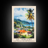 St. Vincent, Saint Vincent and the Grenadines Watercolor Beach Print, Vacation Gift, Saint Vincent and the Grenadines Wall Art, Beach Painting, Beach Decor, Beach Painting