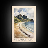 Wailoaloa Beach, Fiji Watercolor Beach Print, Vacation Gift, Fiji Wall Art, Beach Painting, Beach Decor, Beach Painting