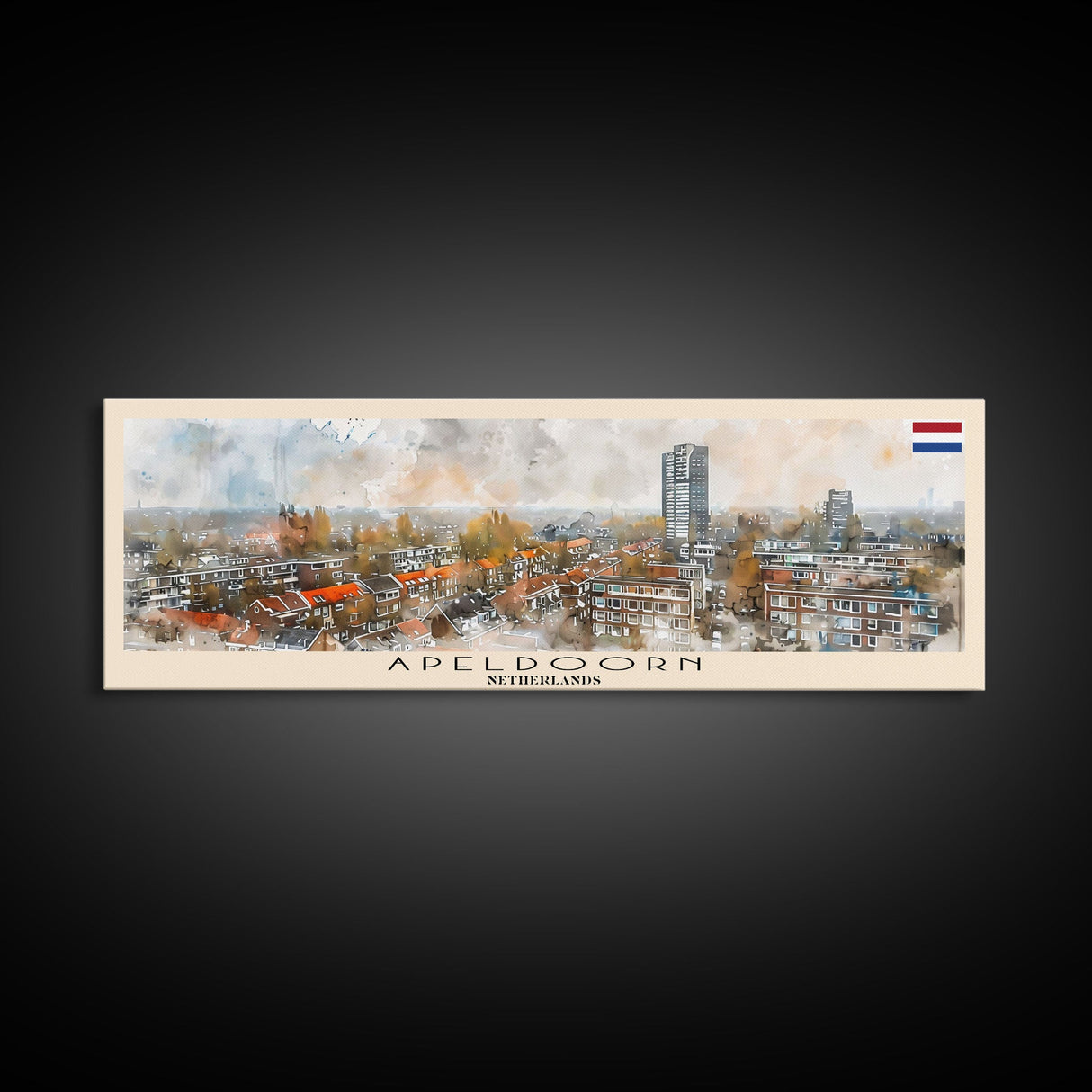 Apeldoorn Netherlands Travel Print Wall Art, Panoramic City Art, Travel Art, Wall Decor, Vacation Gift, Framed Canvas Print Or Metal Art