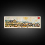 Elche Spain Travel Art, City Art, Framed Canvas Print or Metal Wall Art, Europe Travel Poster, Panoramic Wall Art, Extra Wide Wall Art