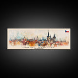 Hradec Czech Republic Travel Art, City Art, Framed Canvas Print or Metal Wall Art, Europe Travel Poster, Panoramic Wall Art, Extra Wide Wall Art