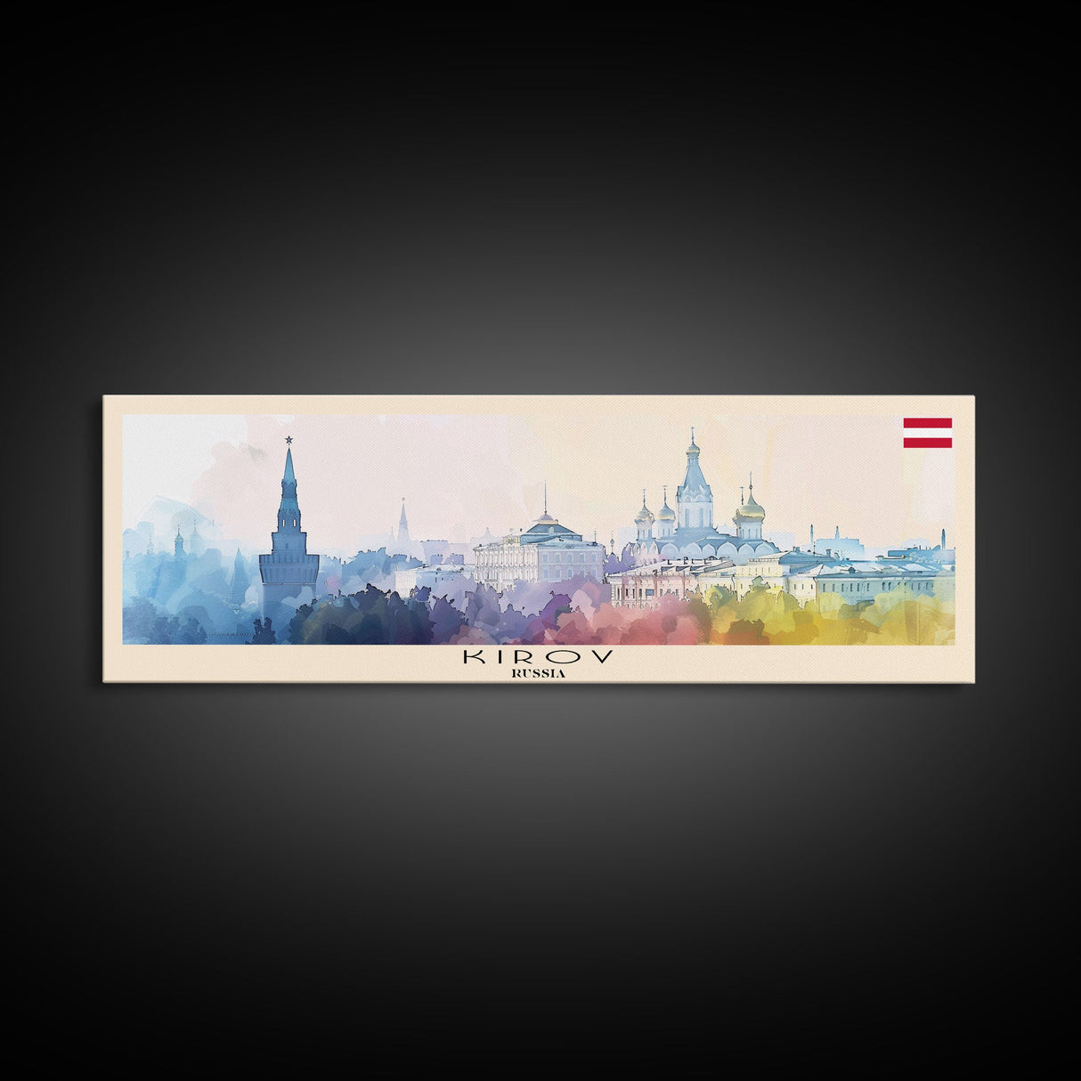 Kirov Russia Travel Art, City Art, Framed Canvas Print or Metal Wall Art, Europe Travel Poster, Panoramic Wall Art, Extra Wide Wall Art