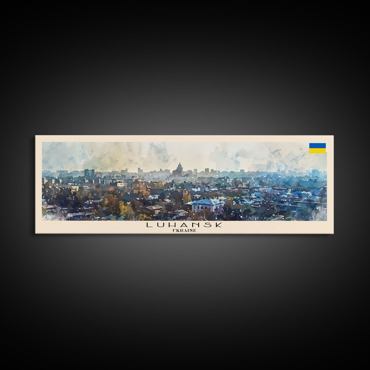 Luhansk Ukraine Wall Art, Panoramic Travel Poster, Panoramic Framed Canvas Print, City Wall Art, Wall Hanging Home Decor, Travel Art