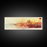 Magdeburg Germany Wall Art, Panoramic Travel Poster, Panoramic Framed Canvas Print, City Wall Art, Wall Hanging Home Decor, Travel Art