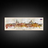 Nizhnekamsk Russia Travel Print Wall Art, Panoramic City Art, Travel Art, Wall Decor, Vacation Gift, Framed Canvas Print Or Metal Art