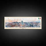 Rome Italy Travel Print Wall Art, Panoramic City Art, Travel Art, Wall Decor, Vacation Gift, Framed Canvas Print Or Metal Art