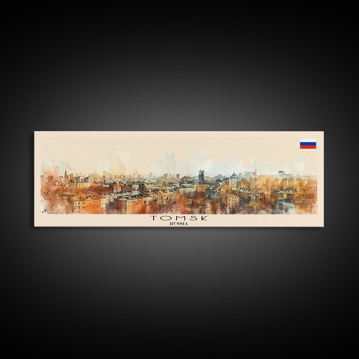 Tomsk Russia Wall Art, Panoramic Travel Poster, Panoramic Framed Canvas Print, City Wall Art, Wall Hanging Home Decor, Travel Art