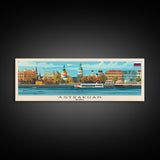 Astrakhan Russia Travel Print Wall Art, Panoramic City Art, Travel Art, Wall Decor, Vacation Gift, Framed Canvas Print Or Metal Art