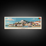 Coimbra Portugal Travel Art, City Art, Framed Canvas Print or Metal Wall Art, Europe Travel Poster, Panoramic Wall Art, Extra Wide Wall Art