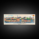 Gothenburg Sweden Travel Art, City Art, Framed Canvas Print or Metal Wall Art, Europe Travel Poster, Panoramic Wall Art, Extra Wide Wall Art