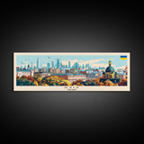 Kyiv Ukraine Wall Art, Panoramic Travel Poster, Panoramic Framed Canvas Print, City Wall Art, Wall Hanging Home Decor, Travel Art