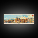 Logrońo Spain Travel Art, City Art, Framed Canvas Print or Metal Wall Art, Europe Travel Poster, Panoramic Wall Art, Extra Wide Wall Art