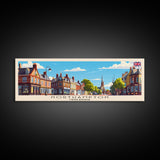 Northampton United Kingdom Travel Art, City Art, Framed Canvas Print or Metal Wall Art, Europe Travel Poster, Panoramic Wall Art, Extra Wide Wall Art