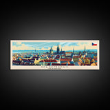 Olomouc Czech Republic Travel Art, City Art, Framed Canvas Print or Metal Wall Art, Europe Travel Poster, Panoramic Wall Art, Extra Wide Wall Art