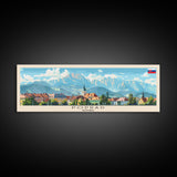 Poprad Slovakia Travel Print Wall Art, Panoramic City Art, Travel Art, Wall Decor, Vacation Gift, Framed Canvas Print Or Metal Art