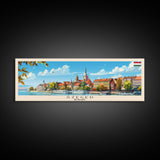 Szeged Hungary Travel Art, City Art, Framed Canvas Print or Metal Wall Art, Europe Travel Poster, Panoramic Wall Art, Extra Wide Wall Art